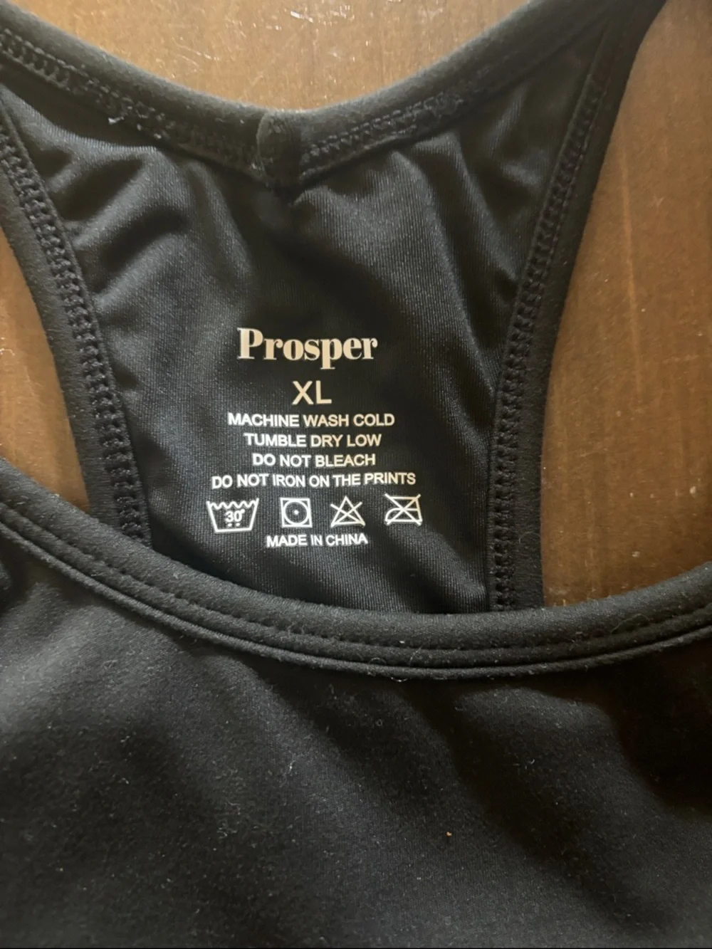 Black Racerback Crop Sports Bra - XL